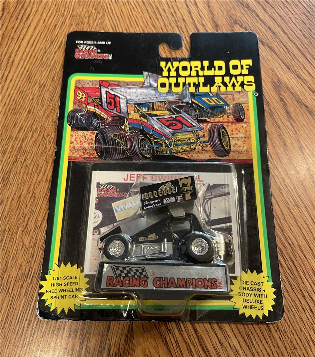 1994 Jeff Swindell WOO World Outlaws Dirt Car 7TW Gold Eagle Sprint Car 1:64 Racing Champions 1