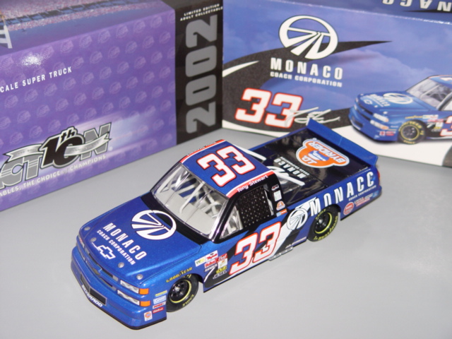 2002 Tony Stewart NASCAR Diecast 33 Monaco Motorcoaches 1st Truck Win CWT Silverado Race Truck 1:24 Action ARC 1
