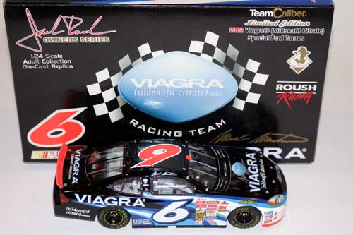 2002 Mark Martin NASCAR Diecast 6 Viagra No Bull CWC 1:24 Team Caliber Owners Autographed 1