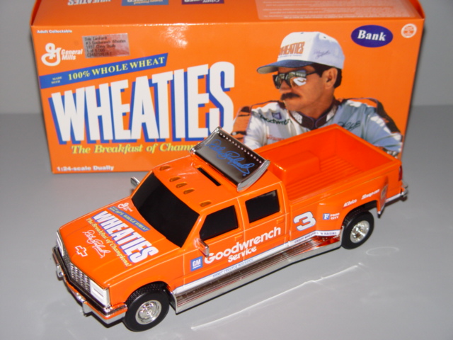 1997 Dale Earnhardt Sr NASCAR Diecast 3 Wheaties Chevy Crew Cab Dually Truck 1:24 Action ARC Black Window Bank 1