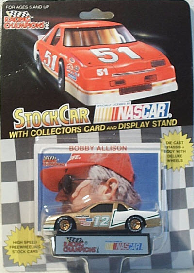 1991 Bobby Allison NASCAR Diecast 12 Allison Motorsports CWC 1:64 Racing Champions RC Tires 1