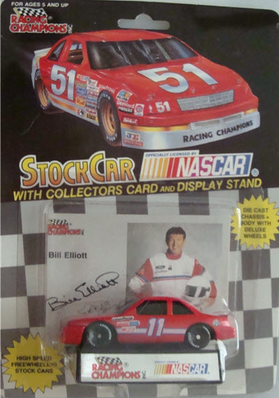 1992 Bill Elliott NASCAR Diecast 11 Amoco CWC 1:64 Racing Champions 1992 Packaging 1