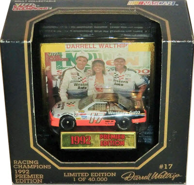 1992 Darrell Waltrip NASCAR Diecast 17 Western Auto CWC 1:64 Racing Champions Premier 1