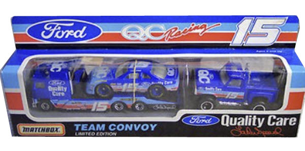 1993 Lake Speed NASCAR Diecast 15 Quality Care Hauler Transporter 1:87 Matchbox Team Convoy 1