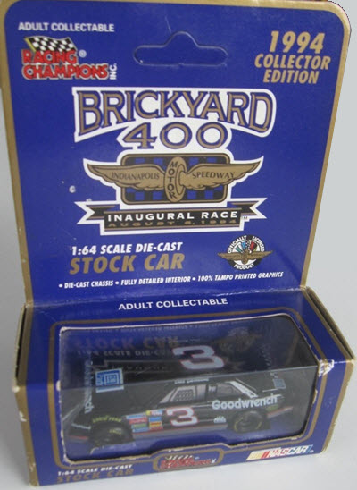 1994 Dale Earnhardt Sr NASCAR Diecast 3 GMGW GM Goodwrench Brickyard CWC 1:64 Racing Champions Collector Edition 1