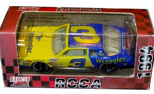 1994 Dale Earnhardt Sr NASCAR Diecast 3 Wrangler 1987 Aerocoupe CWC 1:64 Action RCCA 1
