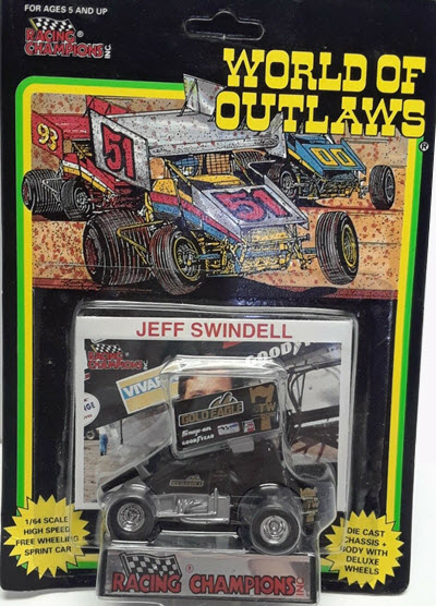 1994 Jeff Swindell WOO World Outlaws Dirt Car 7TW Gold Eagle Sprint Car 1:64 Racing Champions 1