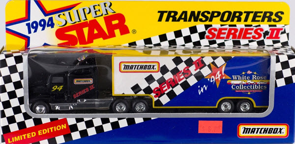 1994 NASCAR Diecast 94 White Rose Hauler Transporter 1:87 Matchbox Super Star 1