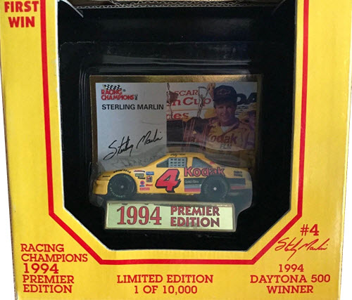 1994 Sterling Marlin NASCAR Diecast 4 Kodak CWC 1:64 Racing Champions Daytona WInner First Win 1