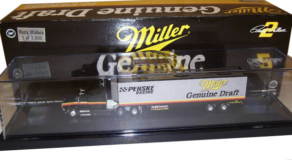 1995 Rusty Wallace NASCAR Diecast 2 Miller Genuine Draft Hauler Transporter 1:96 Action ARC 1