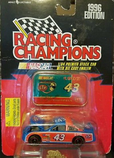 1996 Bobby Hamilton NASCAR Diecast 43 STP 25th Anniversary 1972 Blue Red CWC 1:64 Racing Champions Premier 1