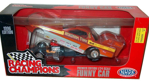 1996 Del Worsham NHRA Diecast Worsham Fink Funny Car 1:24 Racing Champions Premier 1