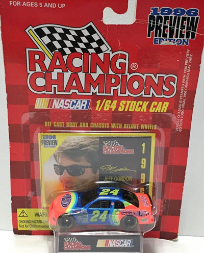 1996 Jeff Gordon NASCAR Diecast 24 DuPont CWC 1:64 Racing Champions 1996 Edition Preview 1