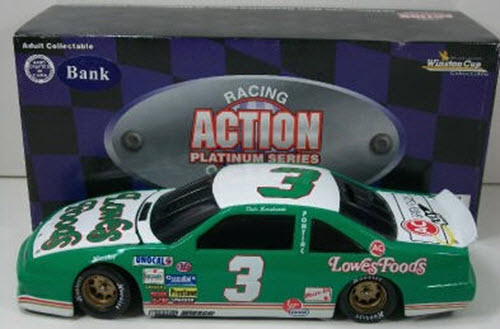 1997 Dale Earnhardt Sr NASCAR Diecast 3 Lowes Foods Green 1989 Pontiac BWB 1:24 Action ARC Black Window Bank 1