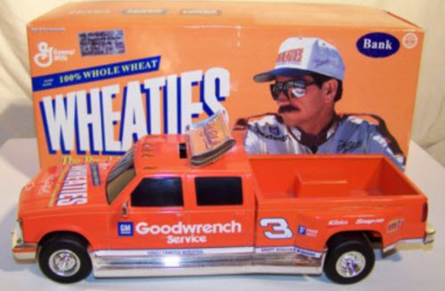 1997 Dale Earnhardt Sr NASCAR Diecast 3 Wheaties Chevy Crew Cab Dually Truck 1:24 Action ARC Black Window Bank 1