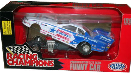 1997 Del Worsham NHRA Diecast Checker Shucks Kragen Funny Car 1:24 Racing Champions 1997 Edition 1