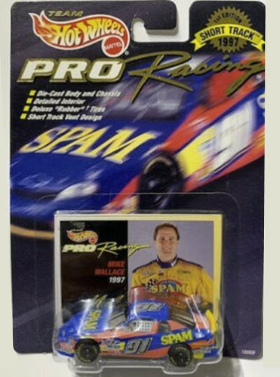 1997 Mike Wallace NASCAR Diecast 91 Spam Dinty Moore CWC 1:64 Hot Wheels Short Track 1