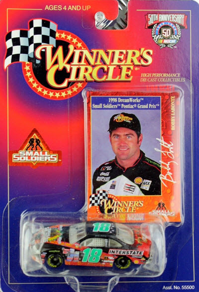 1998 Bobby Labonte NASCAR Diecast 18 Small Soldiers CWC 1:64 Winners Circle Driver Card 1