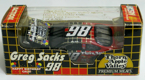 1998 Greg Sacks NASCAR Diecast 98 Thorn Apple Valley Happy Birthday Cale CWC 1:64 Action RCCA 1