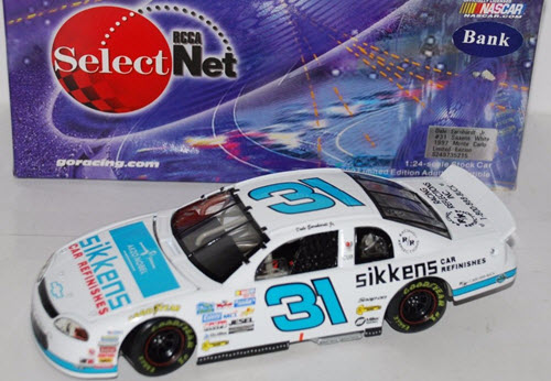 1999 Dale Earnhardt Jr NASCAR Diecast 31 Sikkens White 1997 CWB 1:24 Action RCCA SelectNet Select Net Bank 1
