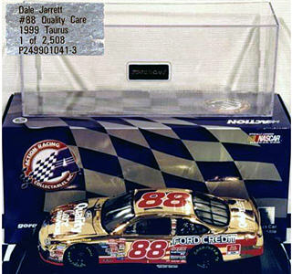 1999 Dale Jarrett NASCAR Diecast 88 Quality Care NASCAR Champion CWC 1:24 Action ARC QVC Gold 1