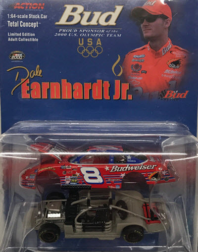 2000 Dale Earnhardt Jr NASCAR Diecast 8 Bud Budweiser US Olympic CWC 1:64 Action ARC Total Concept 1