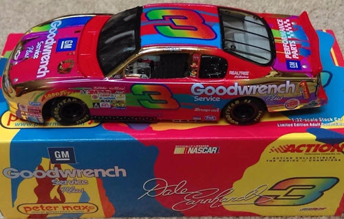 2000 Dale Earnhardt Sr NASCAR Diecast 3 GMGW GM Goodwrench Peter Max CWC 132 Action RCCA Club Car Gold 1