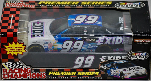 2000 Jeff Burton NASCAR Diecast 99 Exide CWC 1:24 Racing Champions Premier Preview 1