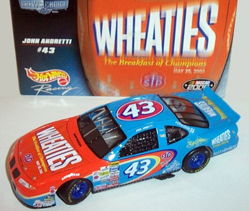 2000 John Andretti NASCAR Diecast 43 Wheaties CWC 1:24 Hot Wheels Crews Choice 1