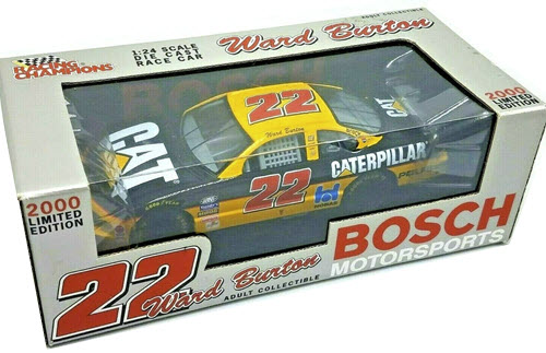 2000 Ward Burton NASCAR Diecast 22 CAT Caterpillar CWC 1:24 Racing Champions Bosch Promo 1