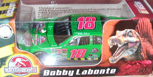 2001 Bobby Labonte NASCAR Diecast 18 Jurassic Park CWC 1:64 Action RCCA Club Car 1