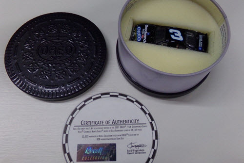 2001 Dale Earnhardt Sr NASCAR Diecast 3 Oreo CWC 1:64 Revell Collection Cookie Tin 1