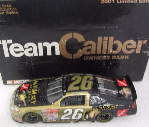 2001 Jimmy Spencer NASCAR Diecast 26 Mummy Returns Gold CWB Bank 1:24 Team Caliber Owners 1