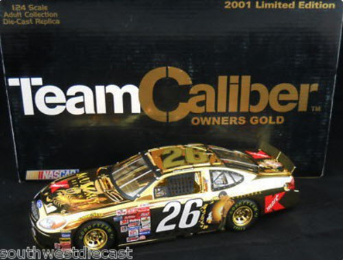 2001 Jimmy Spencer NASCAR Diecast 26 Mummy Returns Gold CWC 1:24 Team Caliber Owners Gold 1