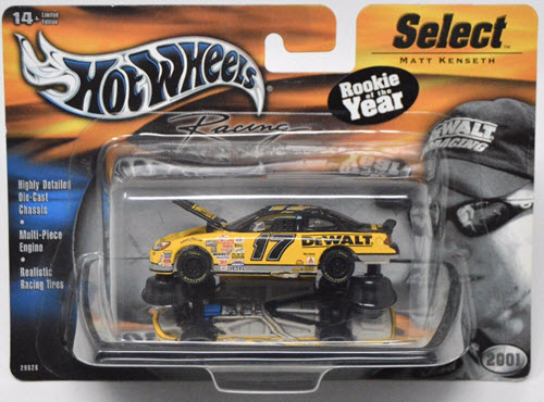 2001 Matt Kenseth NASCAR Diecast 17 DeWalt ROY Rookie Of The Year CWC 1:64 Hot Wheels Select 1