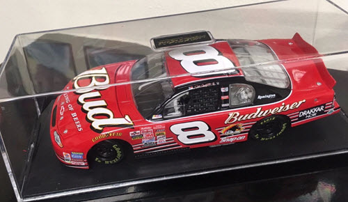 2002 Dale Earnhardt Jr NASCAR Diecast 8 Bud Budweiser CWC 1:24 Action ARC Promo in Acrylic Case 1