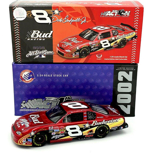 2002 Dale Earnhardt Jr NASCAR Diecast 8 Bud Budweiser MLB Baseball Milwaukee All Star Game CWC 1:24 Action ARC 1