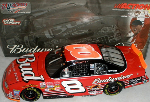 2002 Dale Earnhardt Jr NASCAR Diecast 8 Bud Budweiser Talladega Dega 3rd Win Raced Version No Bull Million CWC 1:24 Action ARC 1