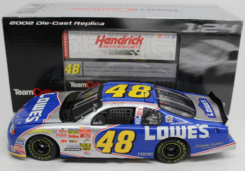 2002 Jimmie Johnson NASCAR Diecast 48 Lowes CWC 1:24 Team Caliber Preferred 1