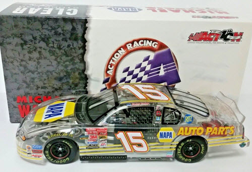 2002 Michael Waltrip NASCAR Diecast 15 NAPA Auto Parts CWC 1:24 Action ARC Clear Car 1