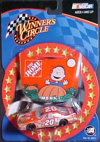 2002 Tony Stewart NASCAR Diecast 20 Peanuts Orange Its The Great Pumpkin CWC 1:64 Winners Circle Hood 1