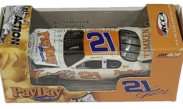 2003 Kevin Harvick NASCAR Diecast 21 PayDay Pay Day CWC 1:64 Action RCCA Club Car 1