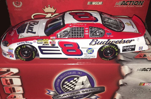 2004 Dale Earnhardt Jr NASCAR Diecast 8 Bud Budweiser BOD Born On Date Feb 07 Daytona Bud Shootout CWB 1:24 Action ARC Bank 1