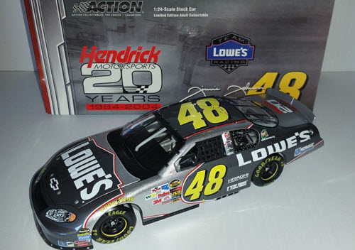 2004 Jimmie Johnson NASCAR Diecast 48 Lowes HMS 20th Anniversary CWB Bank 1:24 Action ARC 1