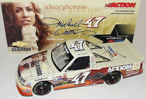 2004 Michael Waltrip NASCAR Diecast 47 Sheryl Crow Truck Supertruck Silverado 1:24 Action ARC 1
