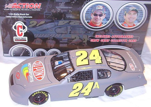 2005 Jeff Gordon NASCAR Diecast 24 DuPont Test Car CWC 1:24 Action ARC Crew Chief Autographed 1