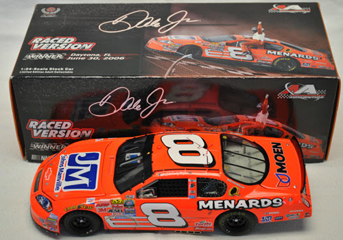 2006 Dale Earnhardt Jr NASCAR Diecast 8 Menards JM Daytona Win Raced Version CWC 1:24 Action ARC 1