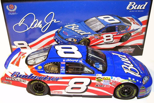 2007 Dale Earnhardt Jr NASCAR Diecast 8 Bud Budweiser Stars Stripes July 4 CWC 1:24 Action ARC 1b