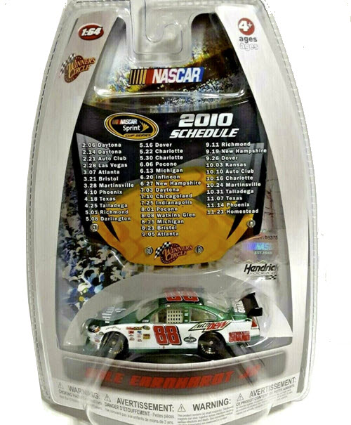 2010 Dale Earnhardt Jr NASCAR Diecast 88 Amp Energy CWC 1:64 Winners Circle Hood Schedule 1