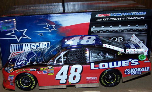 2012 Jimmie Johnson NASCAR Diecast 48 Unites Patriotic CWC 1:24 Lionel Action ARC Color Chrome 1